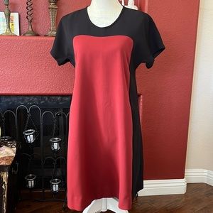 KATE SPADE Red and black color block dress Size 10-EUC